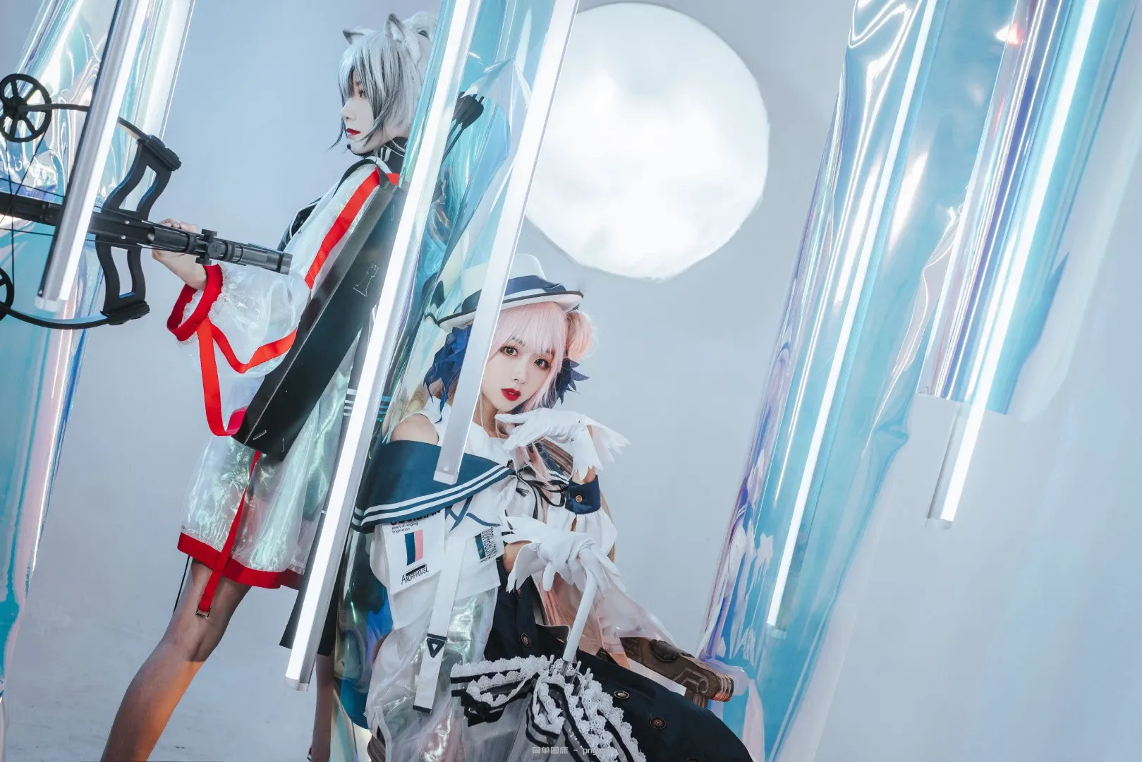 明日方舟 黑：@Arya_肉肉、锡兰：@-月见海 (10 photos)-3