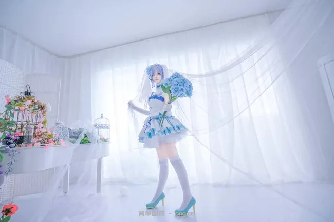 《Re：从零开始的异世界生活》雷姆婚纱Cosplay【CN：紫渊】 (9 photos)-3