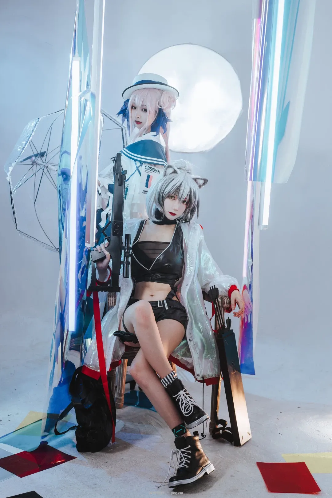 明日方舟 黑：@Arya_肉肉、锡兰：@-月见海 (10 photos)-4