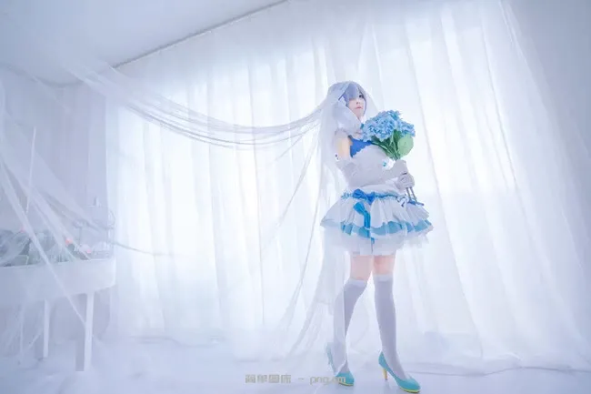 《Re：从零开始的异世界生活》雷姆婚纱Cosplay【CN：紫渊】 (9 photos)-4