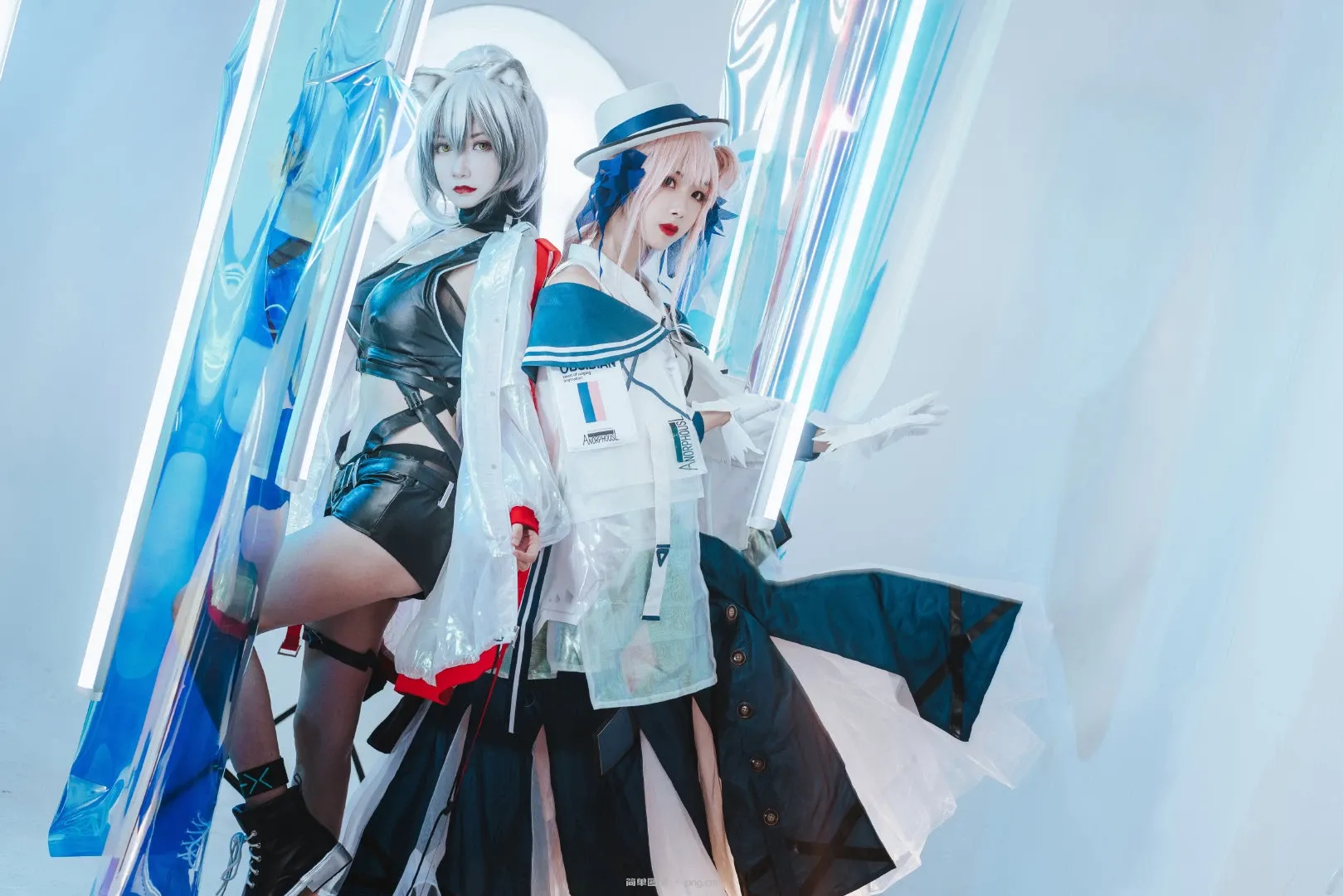 明日方舟 黑：@Arya_肉肉、锡兰：@-月见海 (10 photos)-5