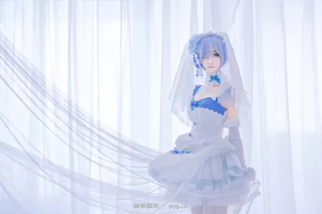《Re：从零开始的异世界生活》雷姆婚纱Cosplay【CN：紫渊】 (9 photos)-5