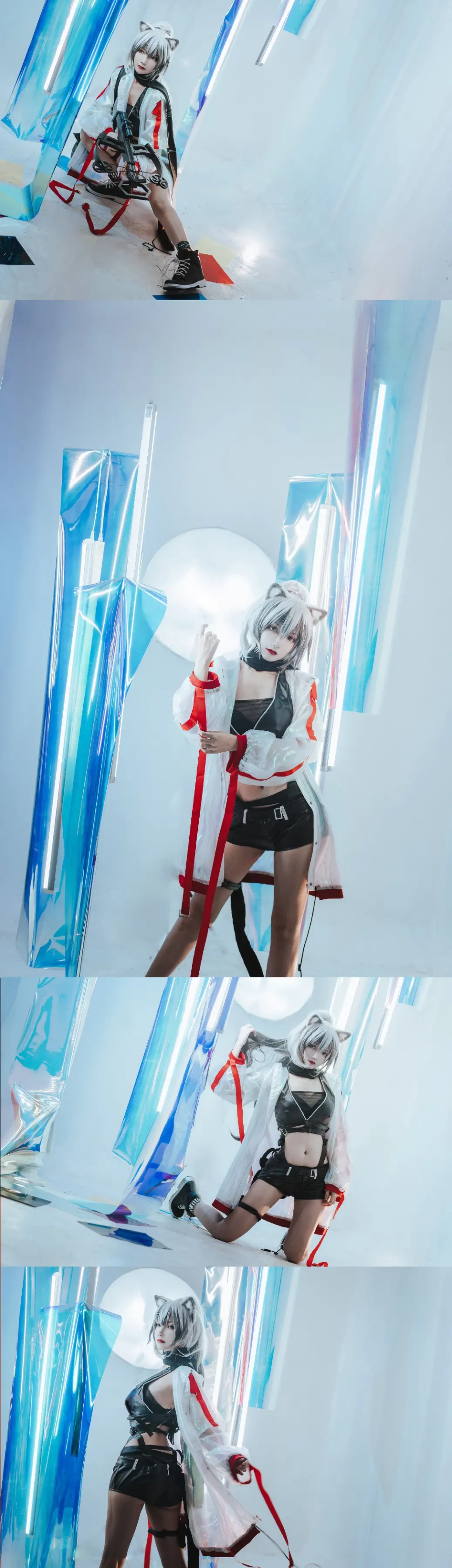 明日方舟 黑：@Arya_肉肉、锡兰：@-月见海 (10 photos)-9