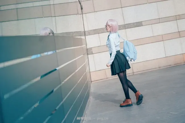 《Fate/Grand Order》玛修·基列莱特黑丝校服Cosplay【CN：泡泡】 (14 photos)-2