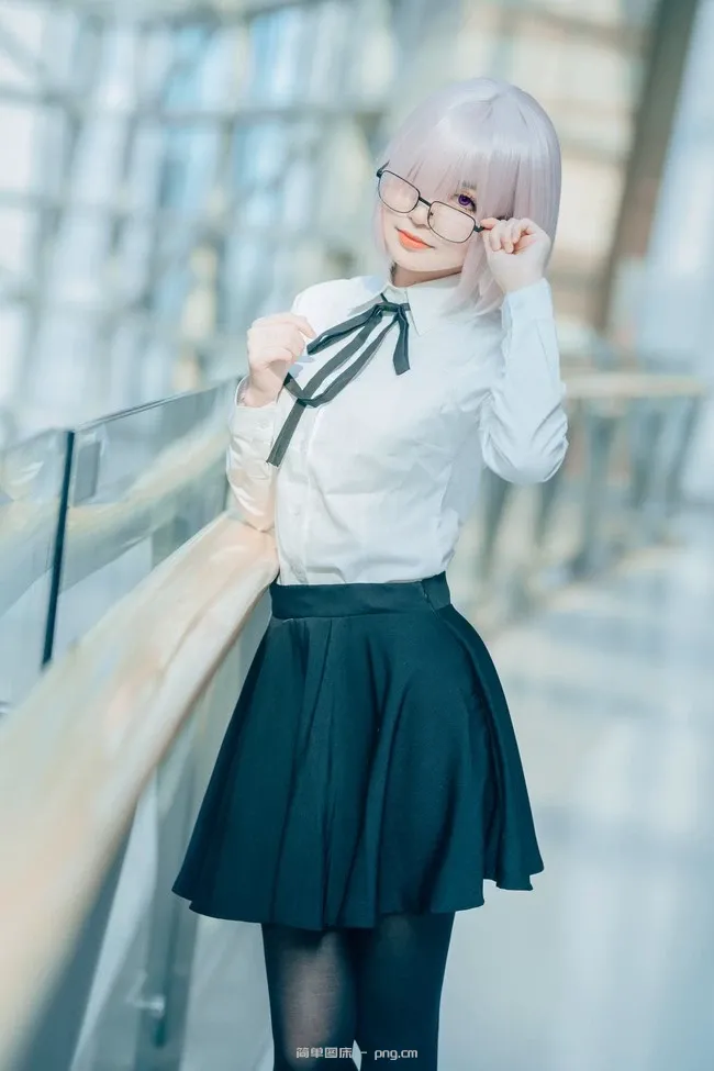 《Fate/Grand Order》玛修·基列莱特黑丝校服Cosplay【CN：泡泡】 (14 photos)-5