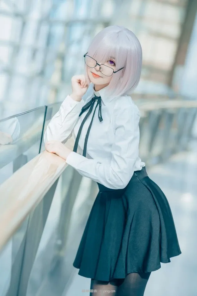 《Fate/Grand Order》玛修·基列莱特黑丝校服Cosplay【CN：泡泡】 (14 photos)-6