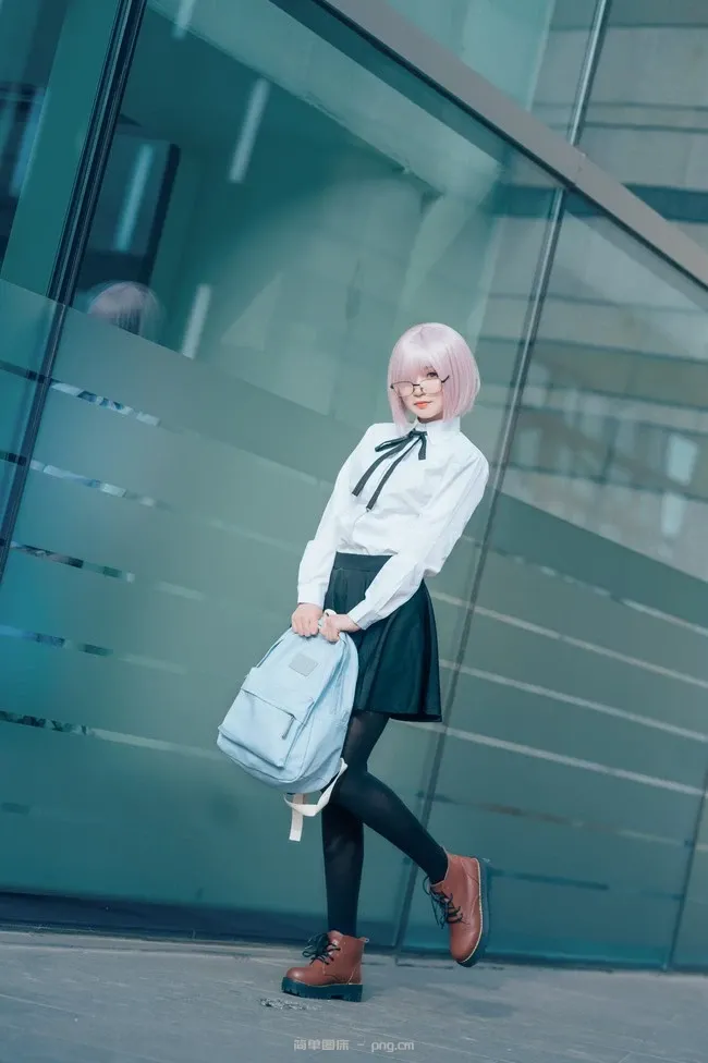 《Fate/Grand Order》玛修·基列莱特黑丝校服Cosplay【CN：泡泡】 (14 photos)-8