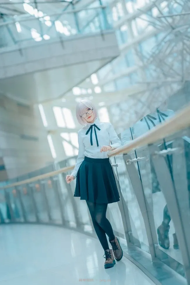 《Fate/Grand Order》玛修·基列莱特黑丝校服Cosplay【CN：泡泡】 (14 photos)-9