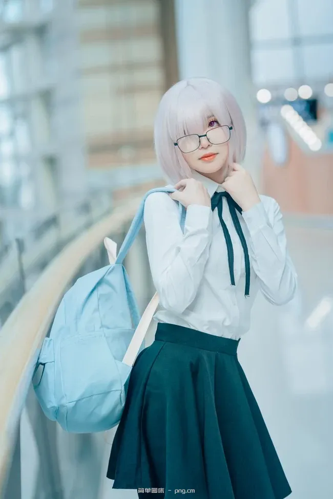 《Fate/Grand Order》玛修·基列莱特黑丝校服Cosplay【CN：泡泡】 (14 photos)-13