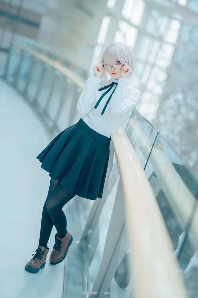 《Fate/Grand Order》玛修·基列莱特黑丝校服Cosplay【CN：泡泡】 (14 photos)-14