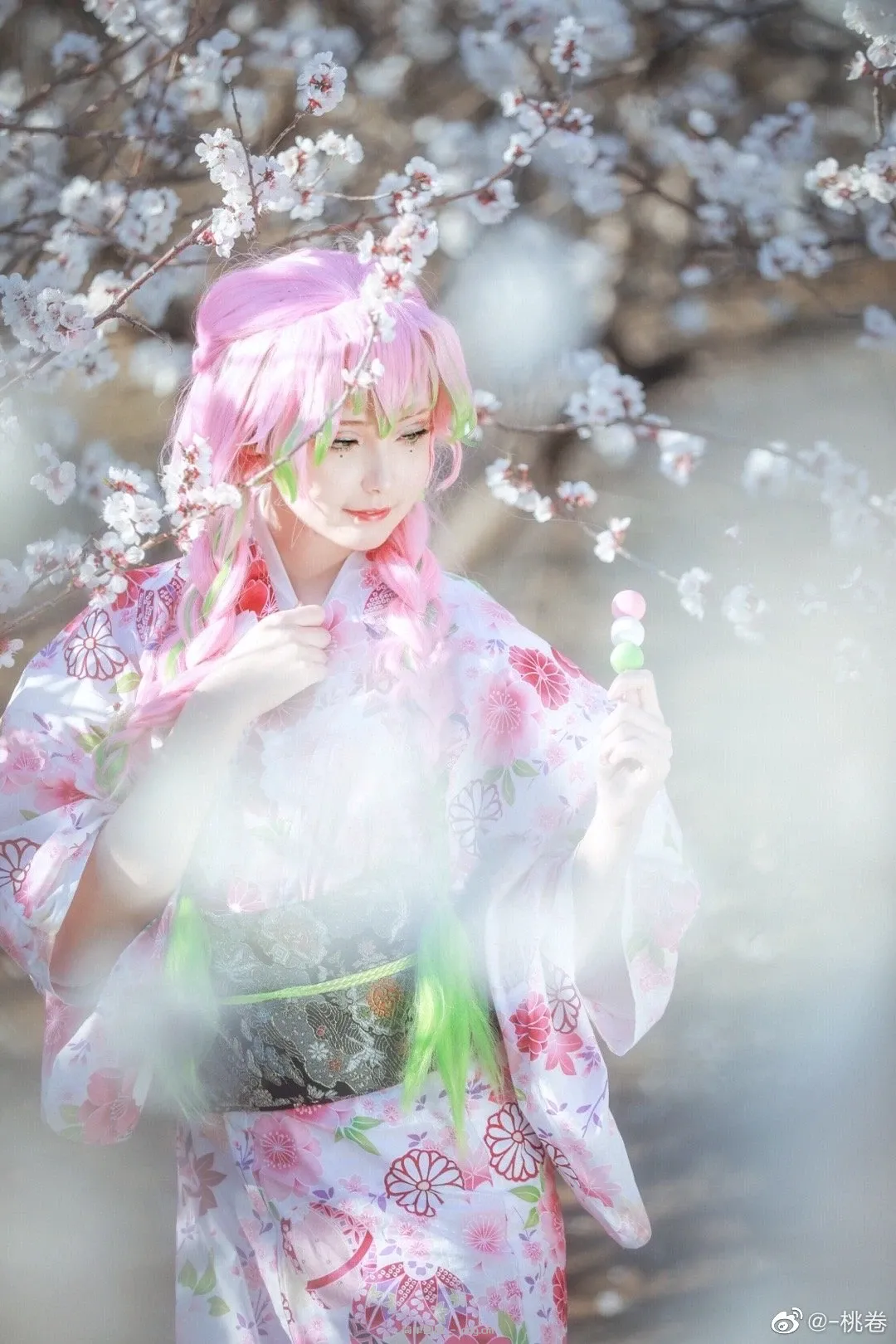 鬼灭之刃 甘露寺蜜璃 (恋柱) 和服 浴衣 @-桃卷 (9 photos)-3