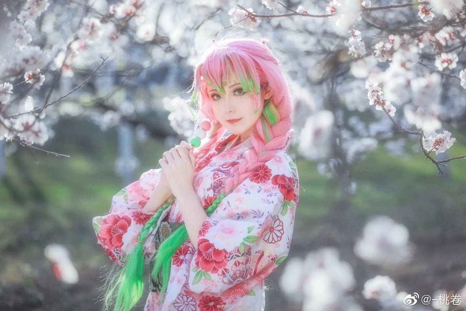 鬼灭之刃 甘露寺蜜璃 (恋柱) 和服 浴衣 @-桃卷 (9 photos)-4