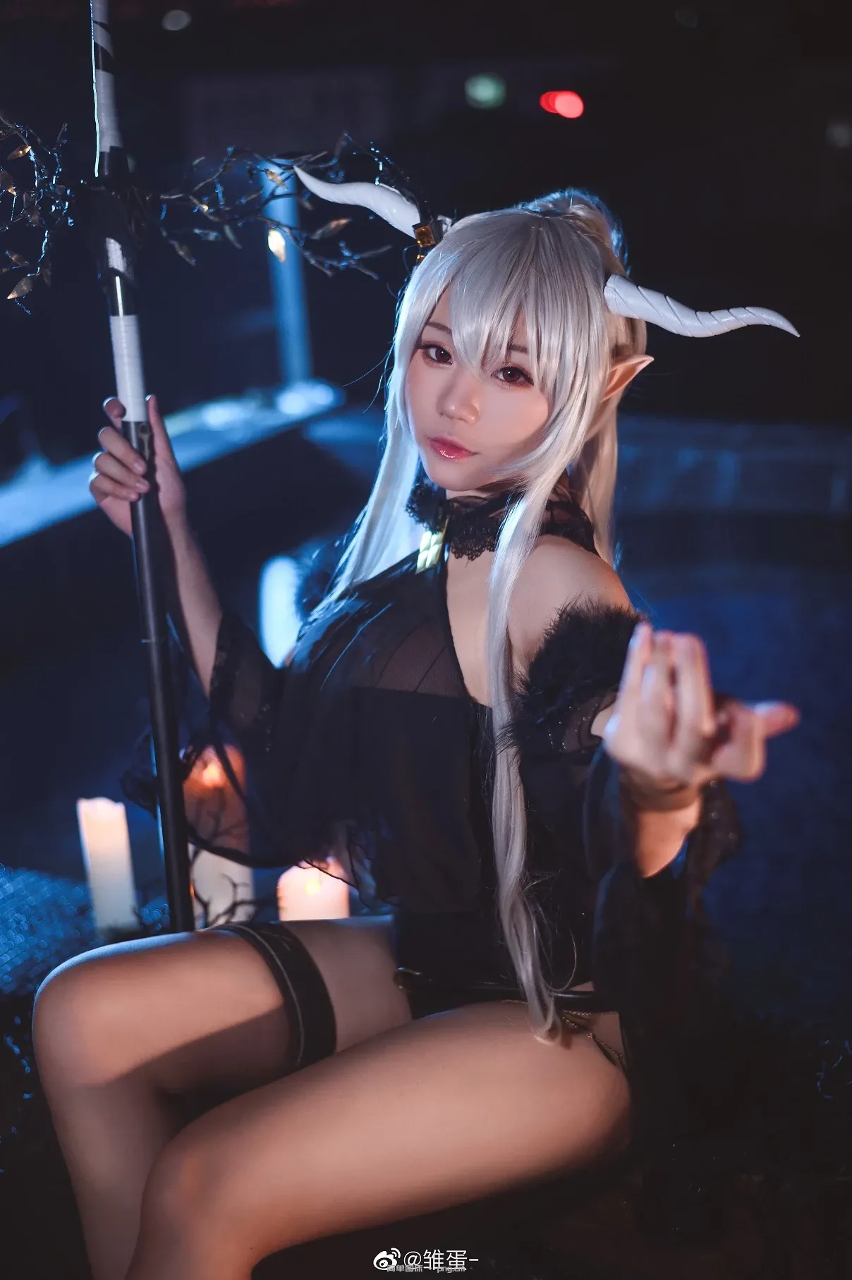 明日方舟 闪灵-珊瑚海岸-静谧午夜 @雏蛋- (10 photos)-2