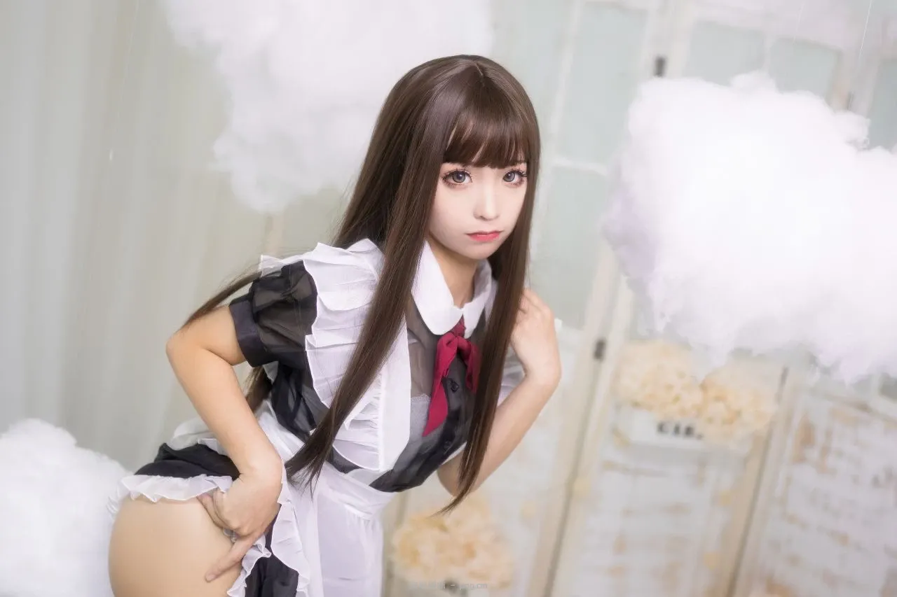 蠢沫沫 短透明女仆 (41 photos)-7