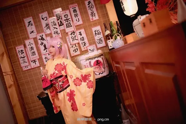 《Fate/Grand Order》玛修和服Cosplay【CN：花柒】 (9 photos)-9