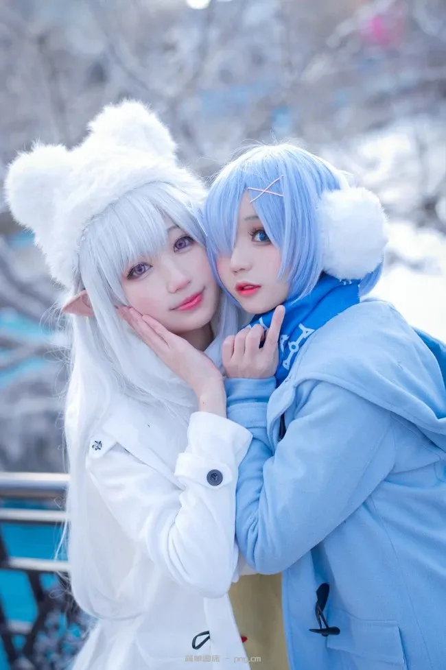 《Re：从零开始的异世界生活 》蕾姆&艾米莉亚Cosplay【CN：花柒&周叽】 (15 photos)-8