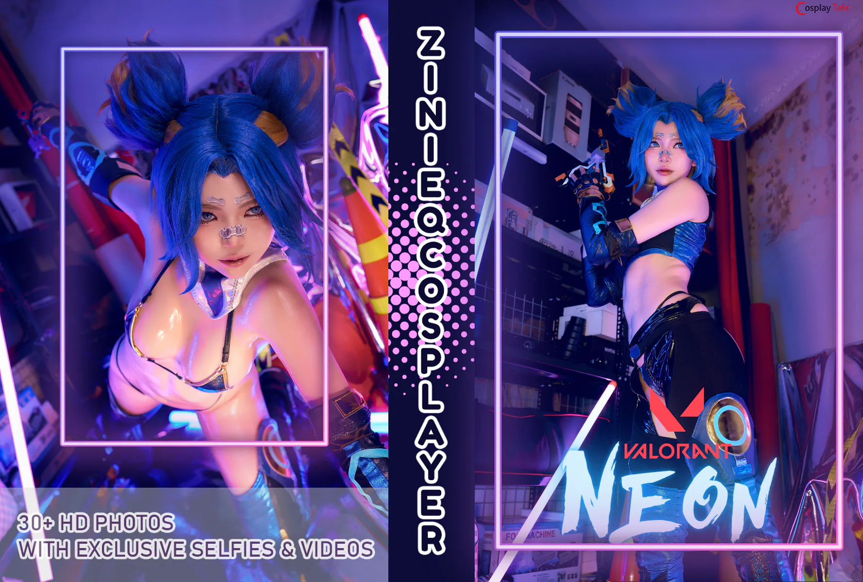 ZinieQ (ジニCosplayer) cosplay Neon – Valorant “41 photos”